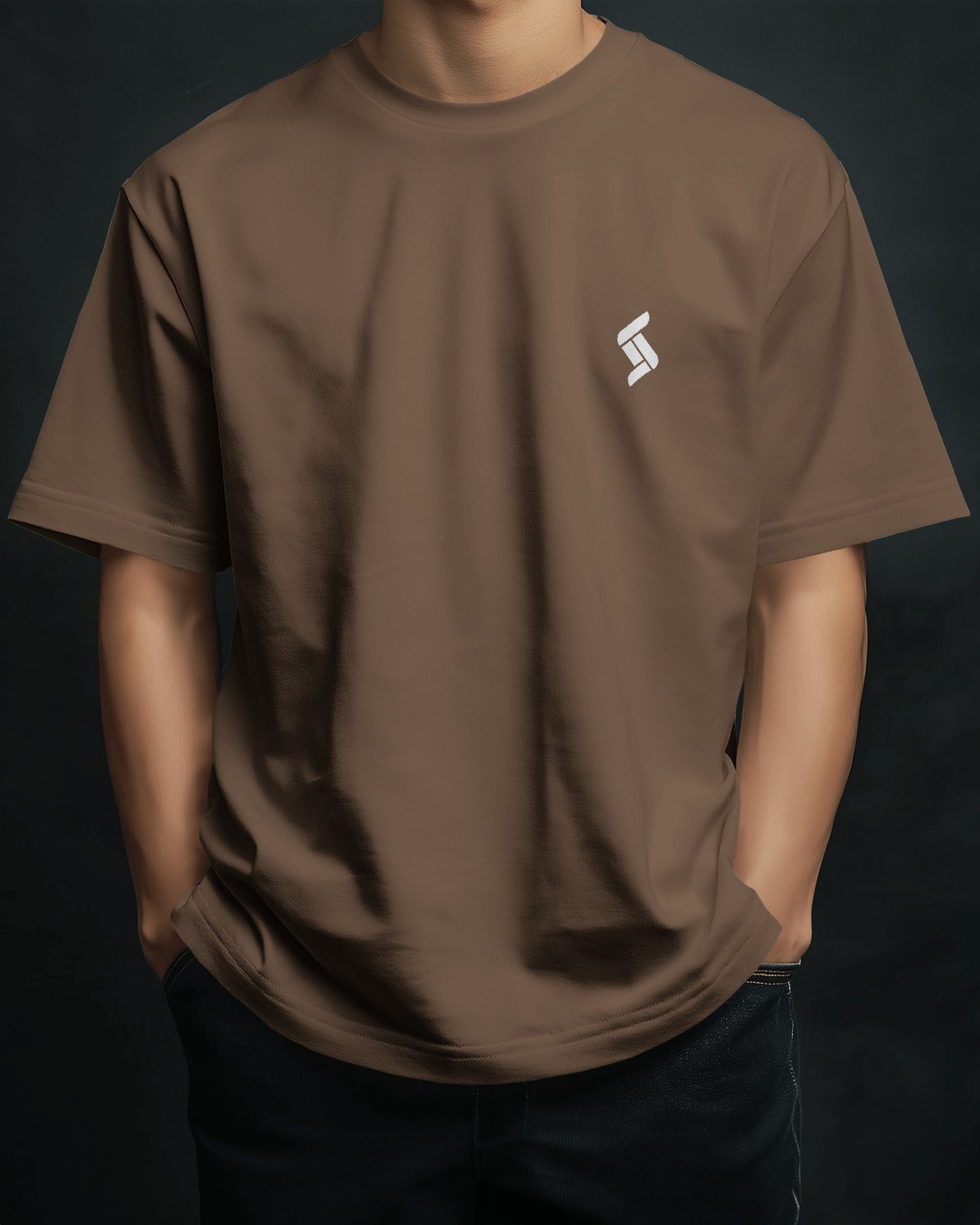 Solid Oversize Fit Tshirt - Green/Coffee – Unisex
