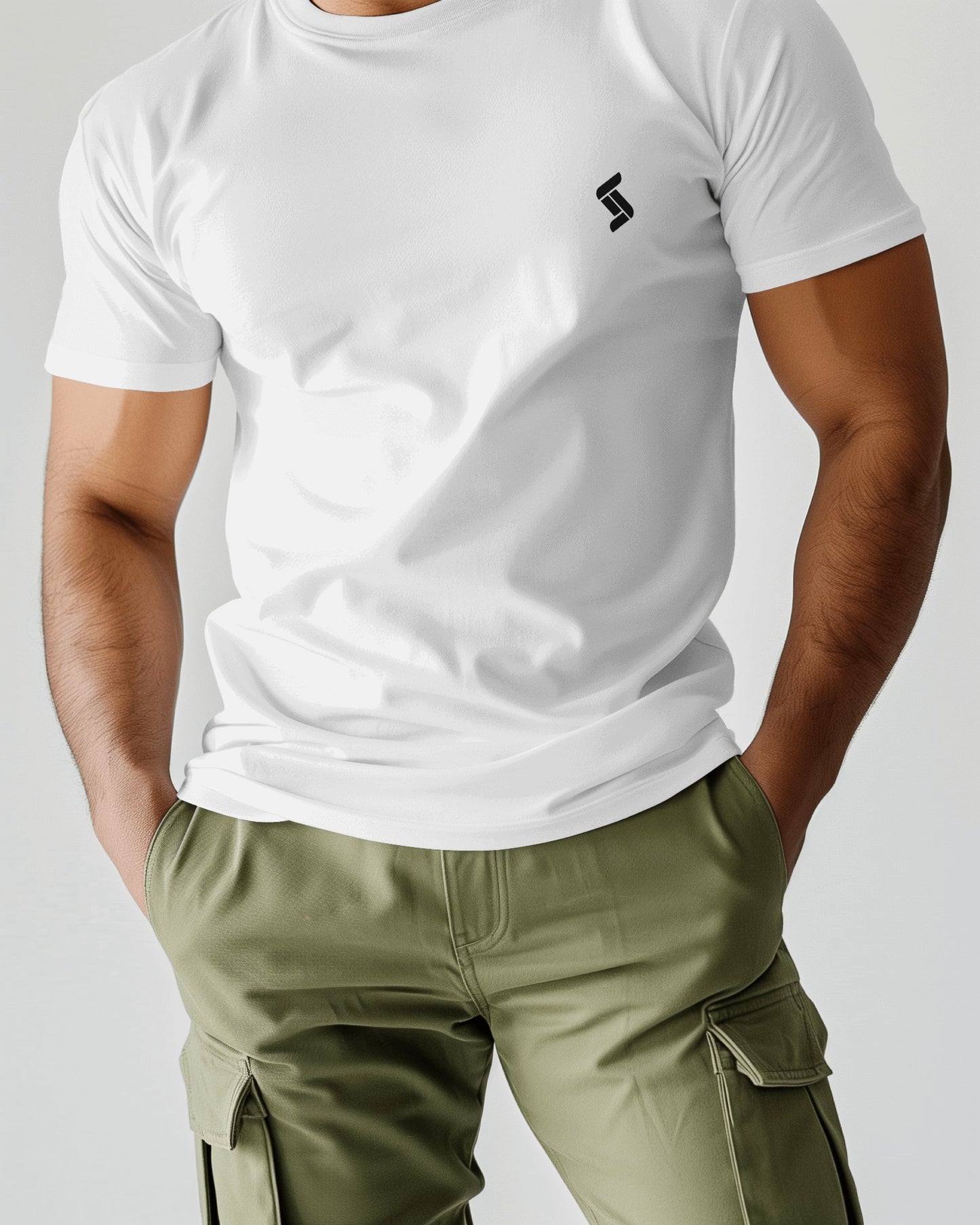 Solid Regular Fit Tshirt - White - Unisex