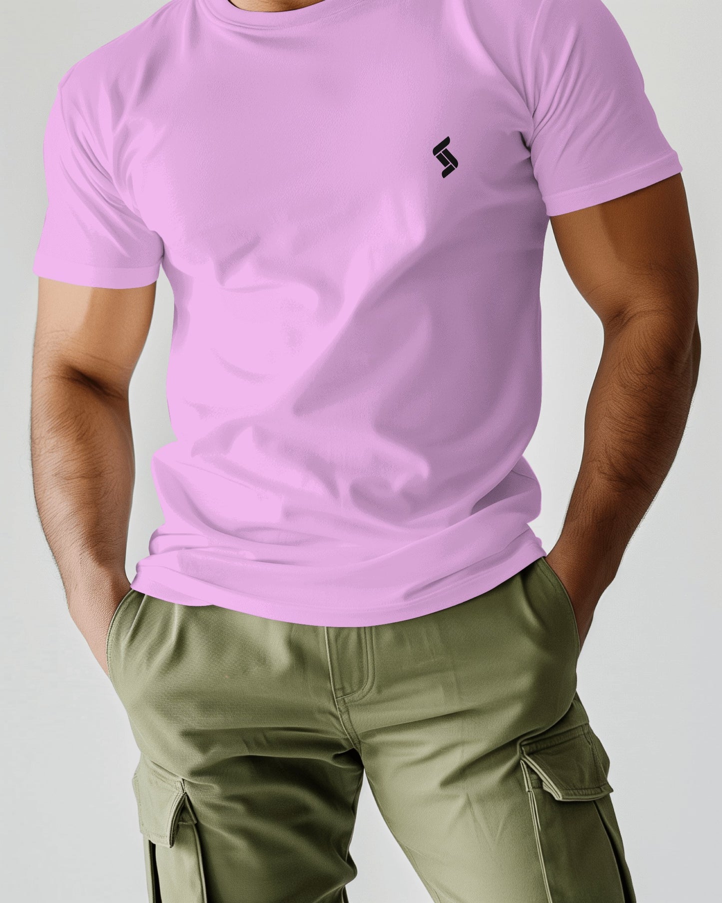 Solid Regular Fit Tshirt - Lavender/Grey - Unisex
