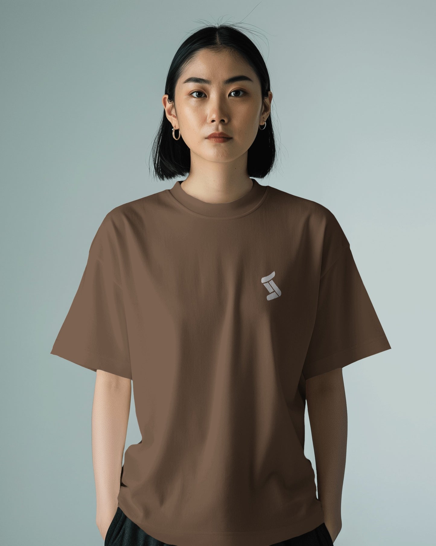 Solid Oversize Fit Tshirt - Green/Coffee – Unisex