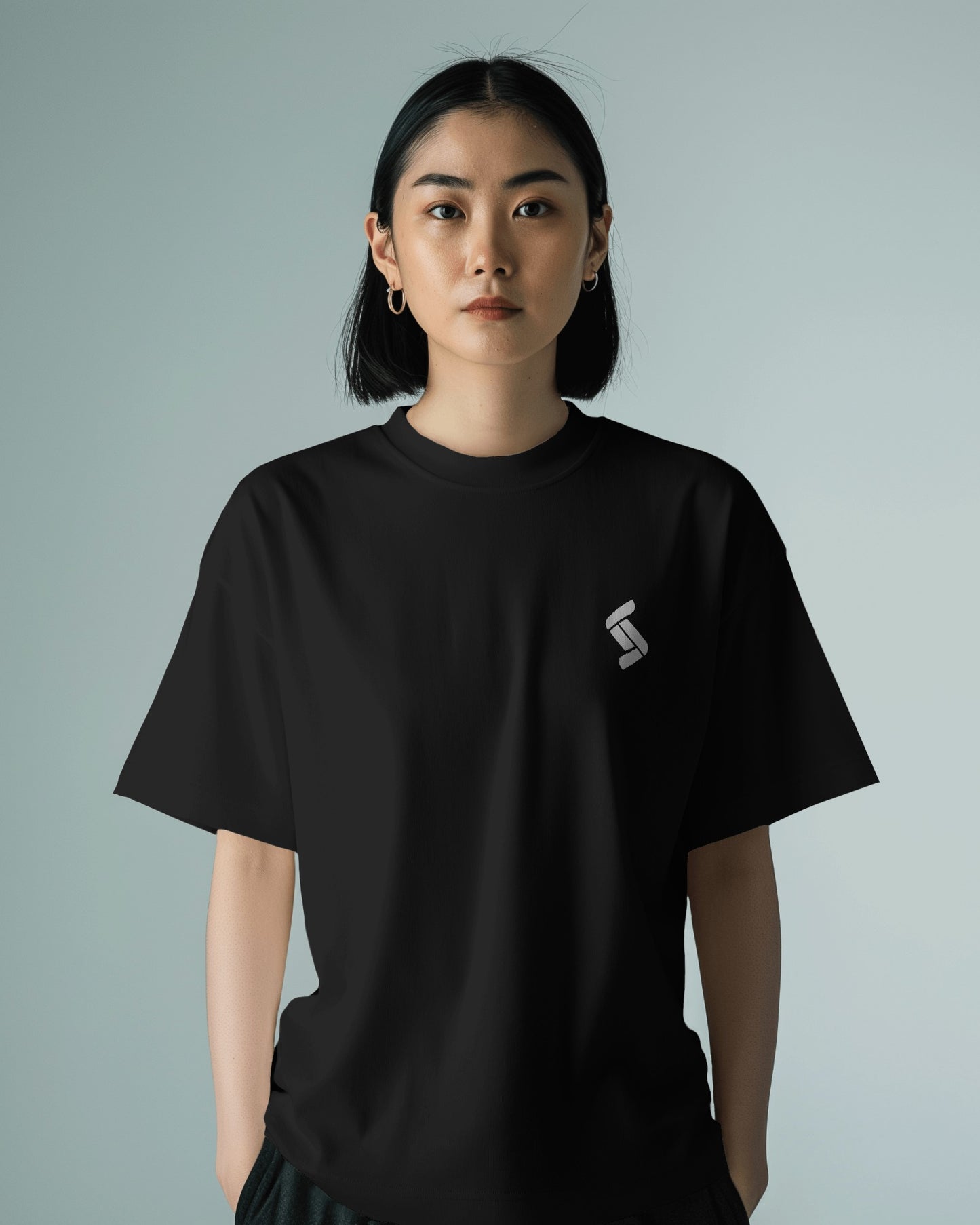 Solid Oversize Fit Tshirt - Black/Beige - Unisex