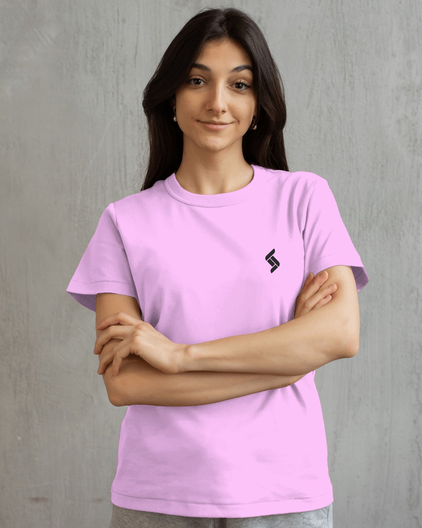 Solid Regular Fit Tshirt - Lavender/Grey - Unisex
