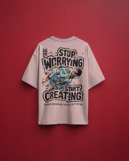 StopWorrying Oversize Printed Tshirt – Unisex